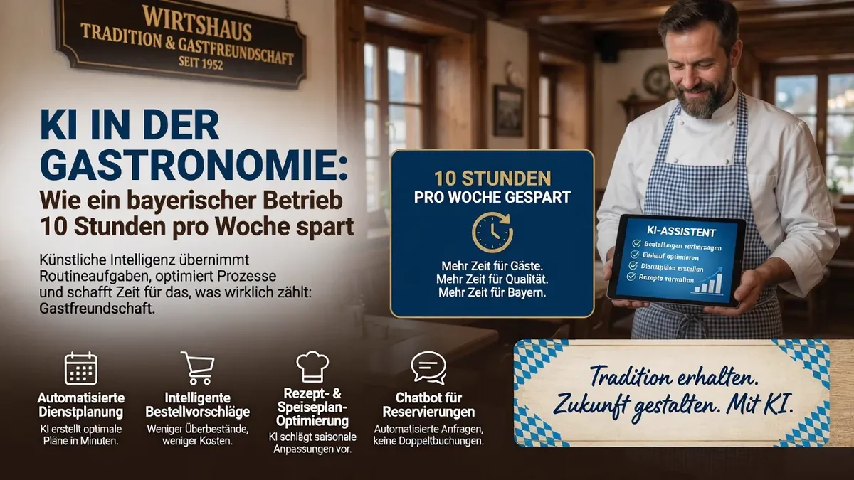 KI in der Gastronomie: Wie ein bayerischer Betrieb 10 Stunden pro Woche spart