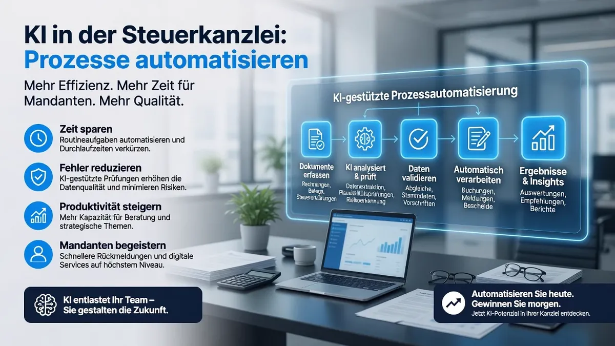 KI in der Steuerkanzlei: 5 Prozesse automatisieren