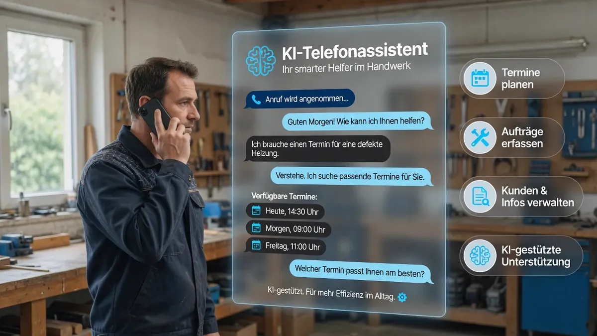 KI-Telefonassistent für Handwerksbetriebe: So funktioniert's
