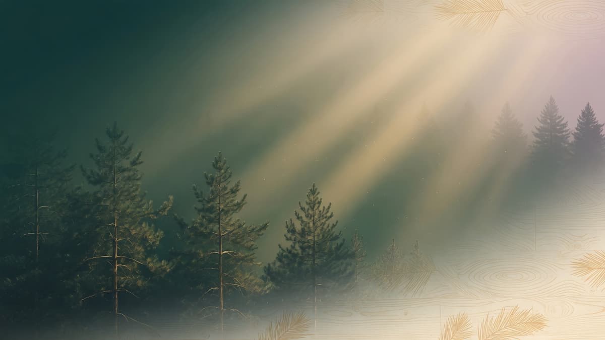 Bayerischer Wald – atmosphärischer Wald mit Lichtstrahlen für premium GEO-Landingpage